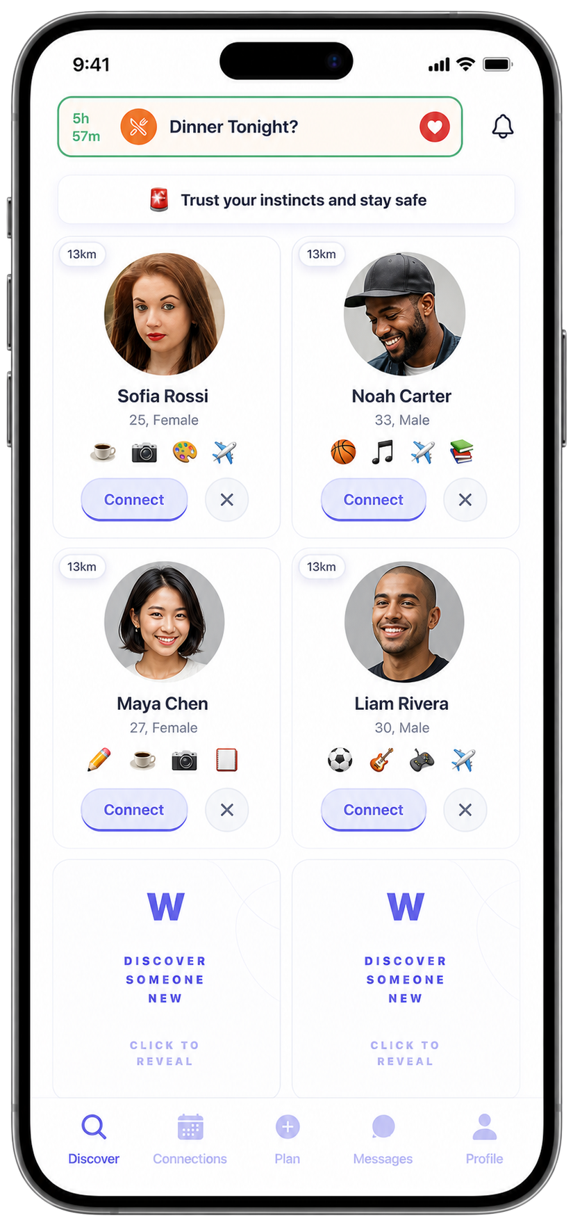 Discover screen