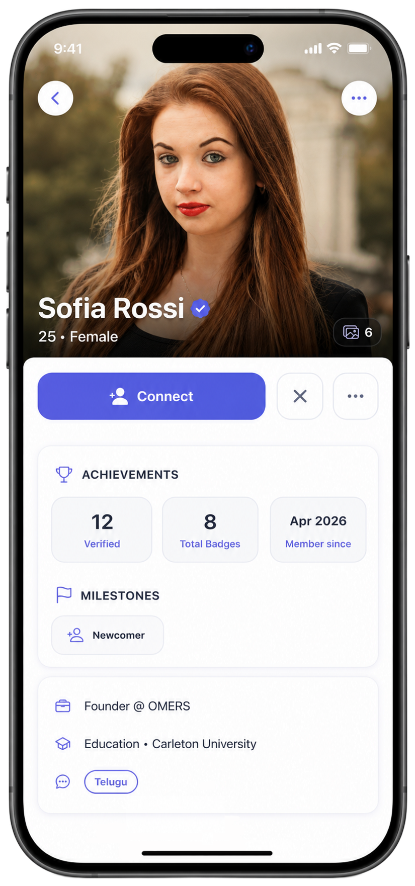 Profile screen